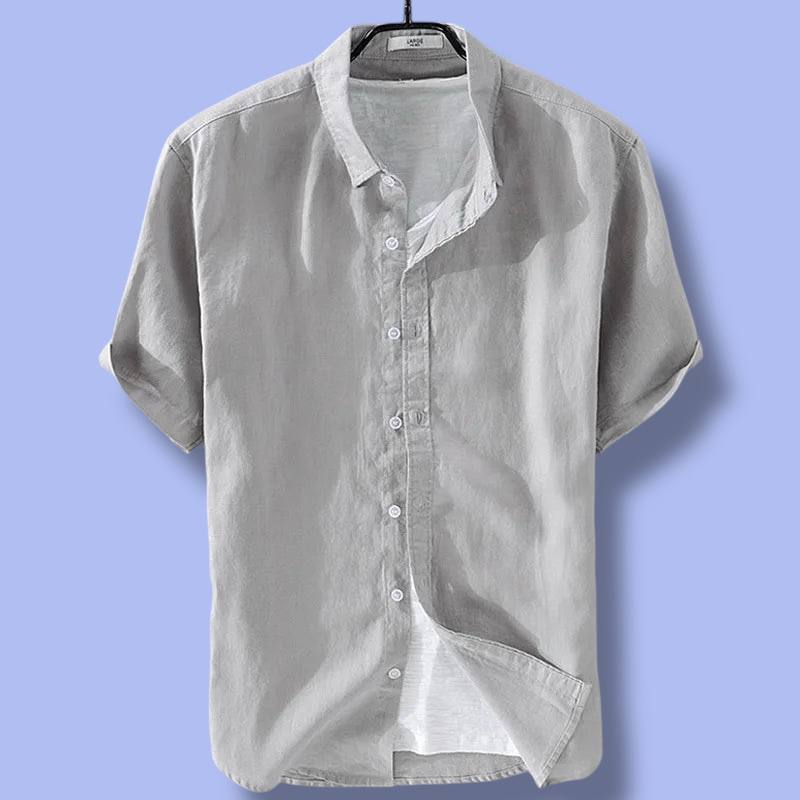 Pure Linen Short Sleeved Men’s Shirt