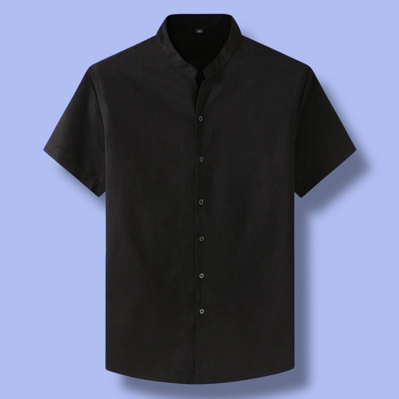 Short Sleeve Linen Blend Shirt