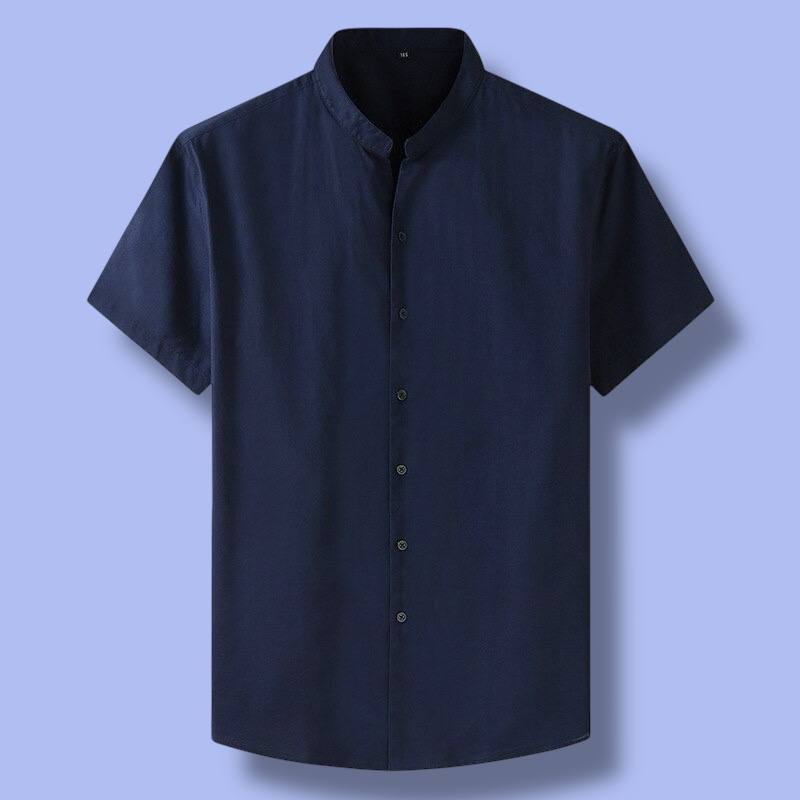Short Sleeve Linen Blend Shirt