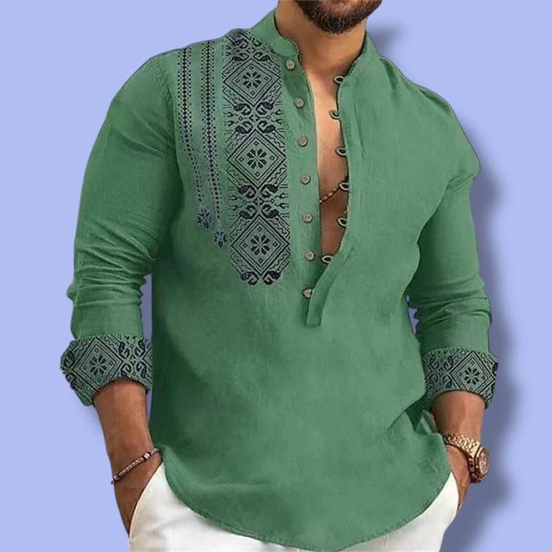 Men’s Linen Cardigan Shirt