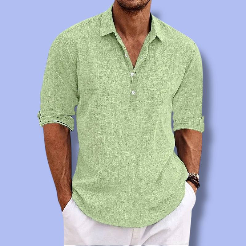 Men’s Linen-Blend Short Sleeve Shirt
