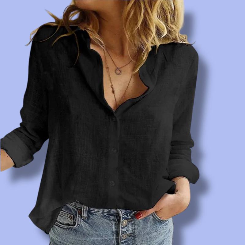 Women’s Long Sleeve Linen Shirt