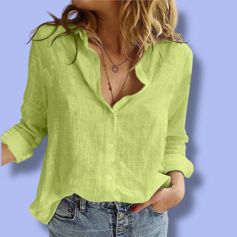 Women’s Long Sleeve Linen Shirt