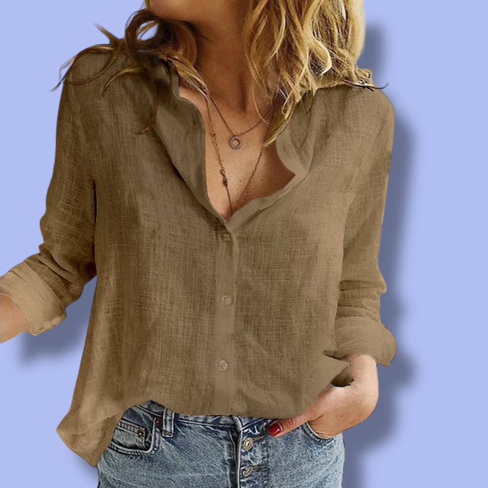 Women’s Long Sleeve Linen Shirt