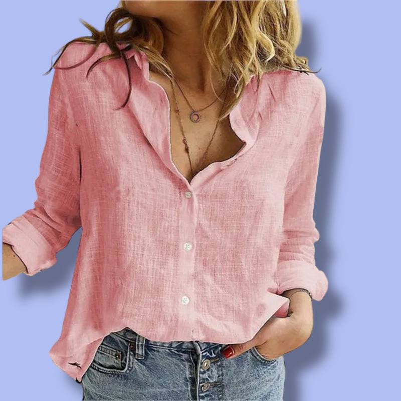 Women’s Long Sleeve Linen Shirt