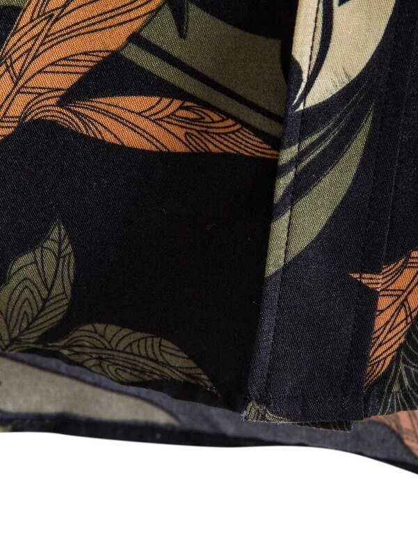 Men's Short Sleeve Cotton and Linen Shirt Top