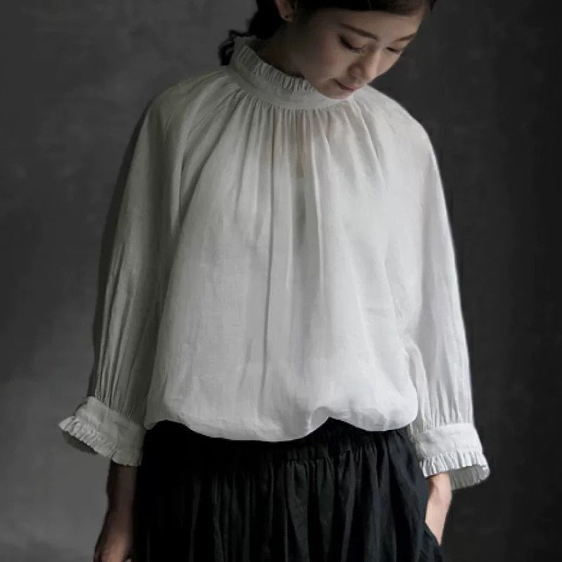 Women's Three Quarter Sleeve Linen Shirt