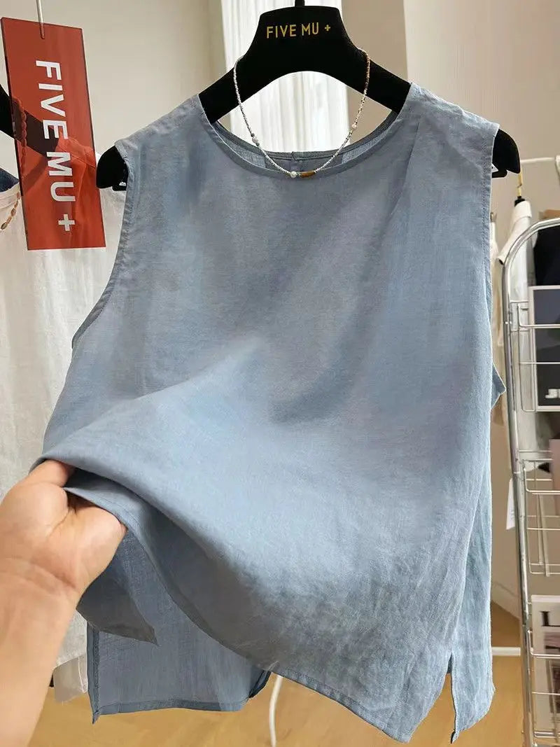 Women’s Cotton Linen Sleeveless Vest