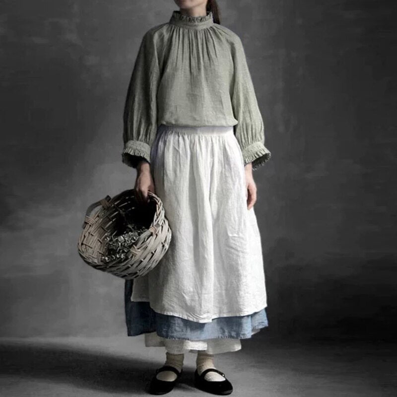 Women's Three Quarter Sleeve Linen Shirt