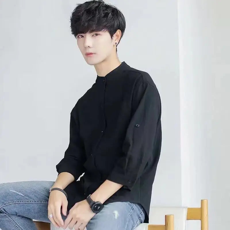 Men’s Cotton Linen Half Sleeve Shirt