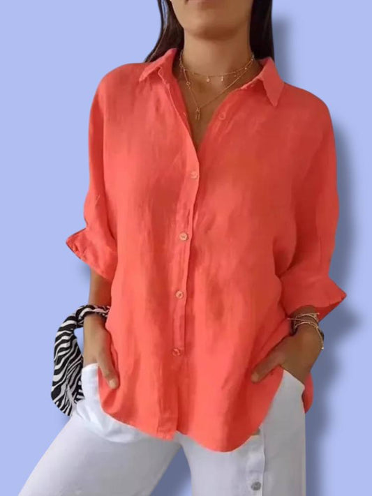 New Women’s Cotton Linen Shirt