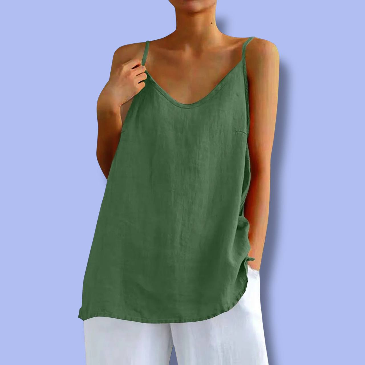 Sexy Cotton Linen Women’s Camisole Vest