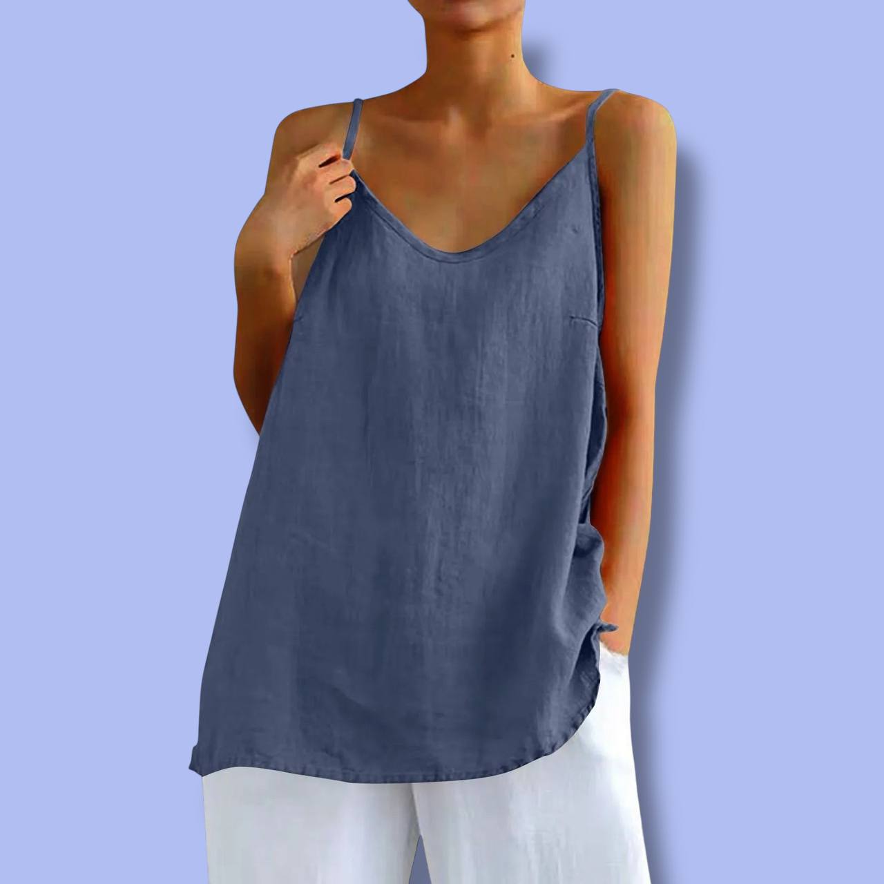 Sexy Cotton Linen Women’s Camisole Vest