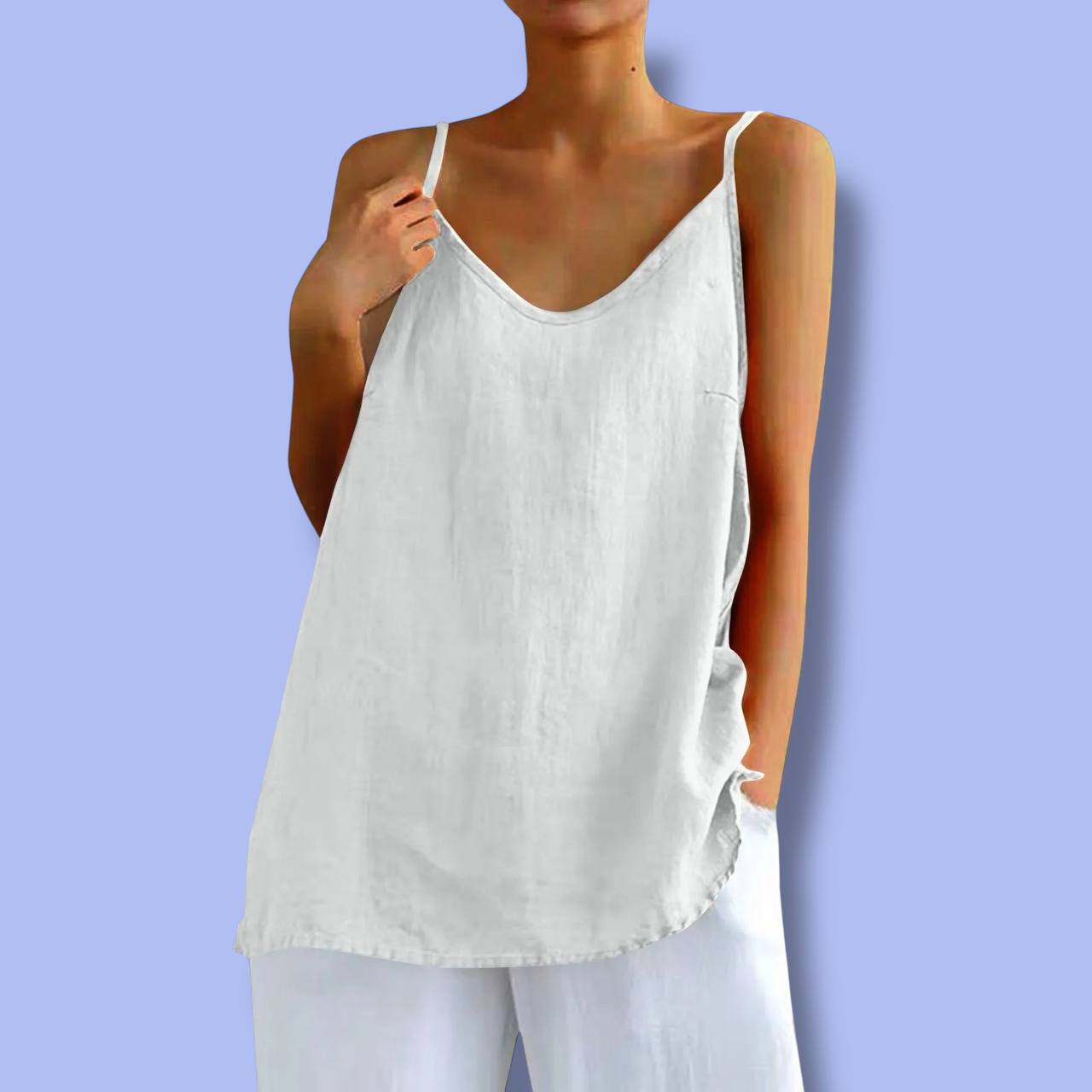 Sexy Cotton Linen Women’s Camisole Vest