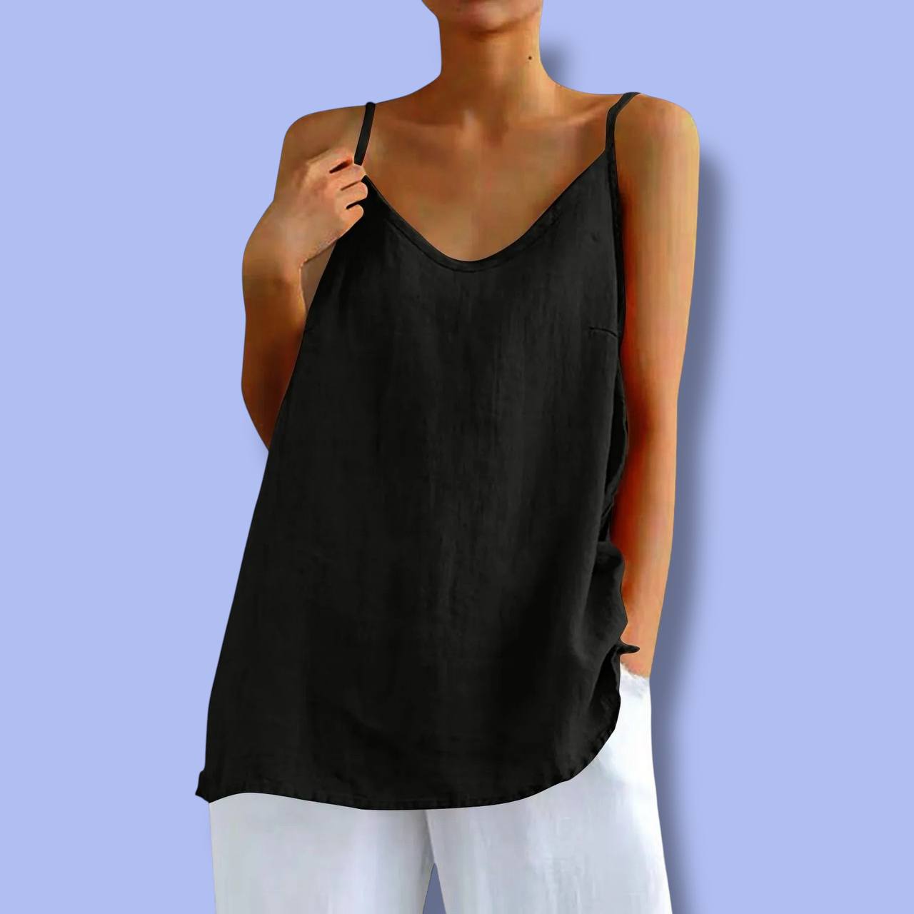 Sexy Cotton Linen Women’s Camisole Vest