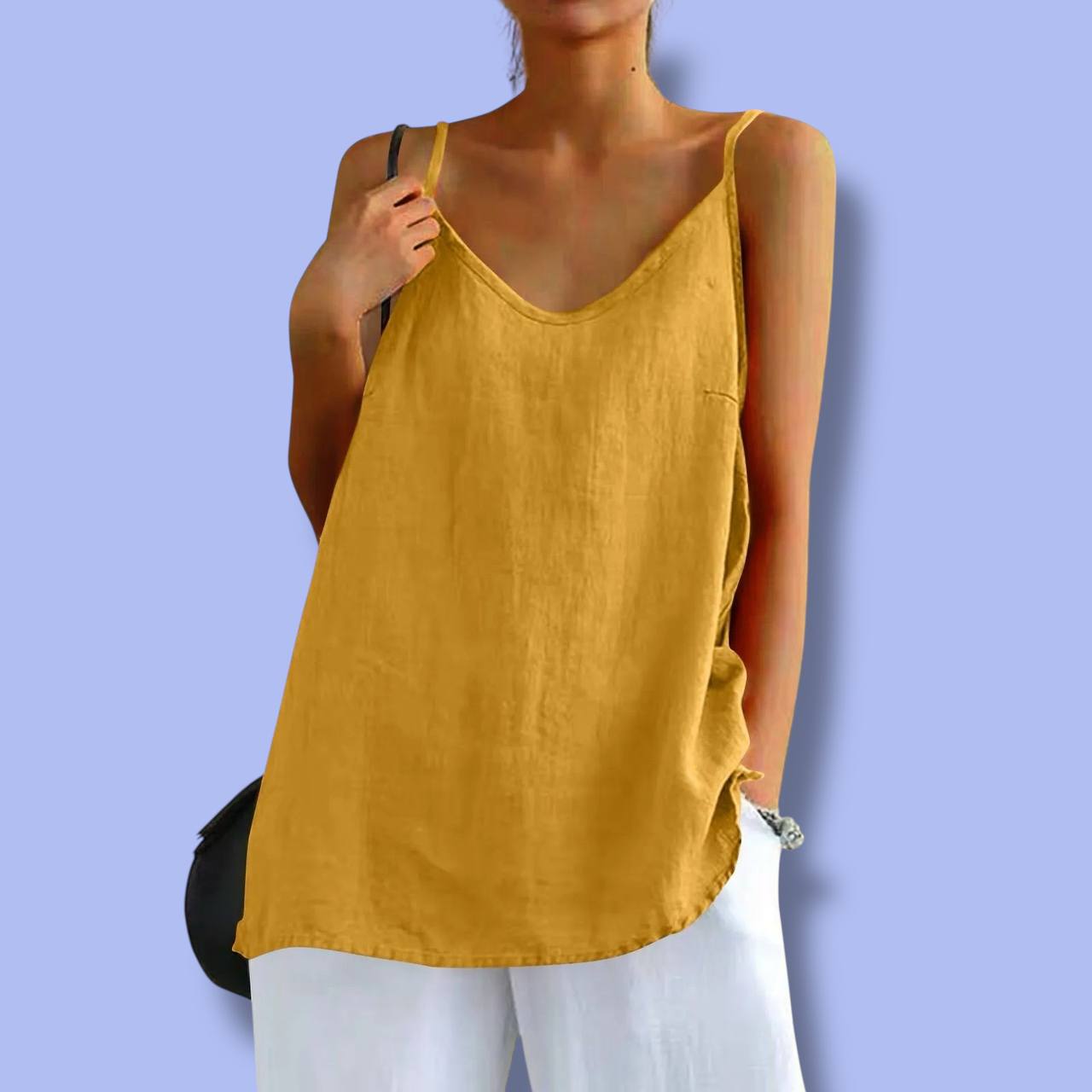 Sexy Cotton Linen Women’s Camisole Vest