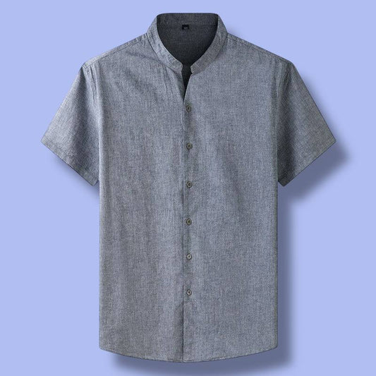 Short Sleeve Linen Blend Shirt