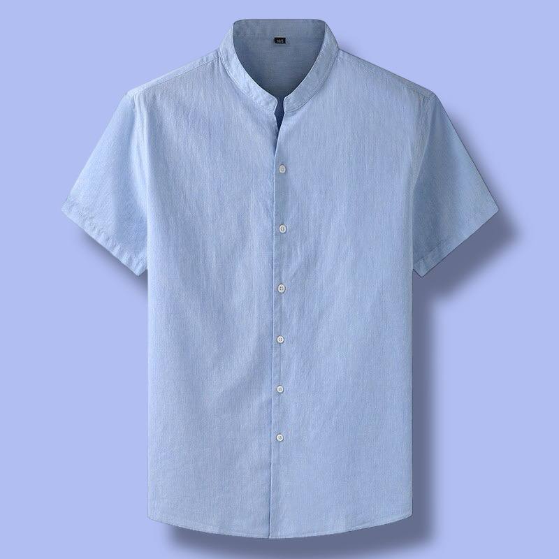 Short Sleeve Linen Blend Shirt
