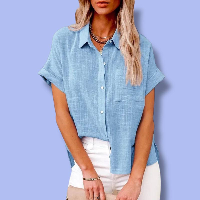 Women’s Plus Size Cotton Linen T-Shirt Top