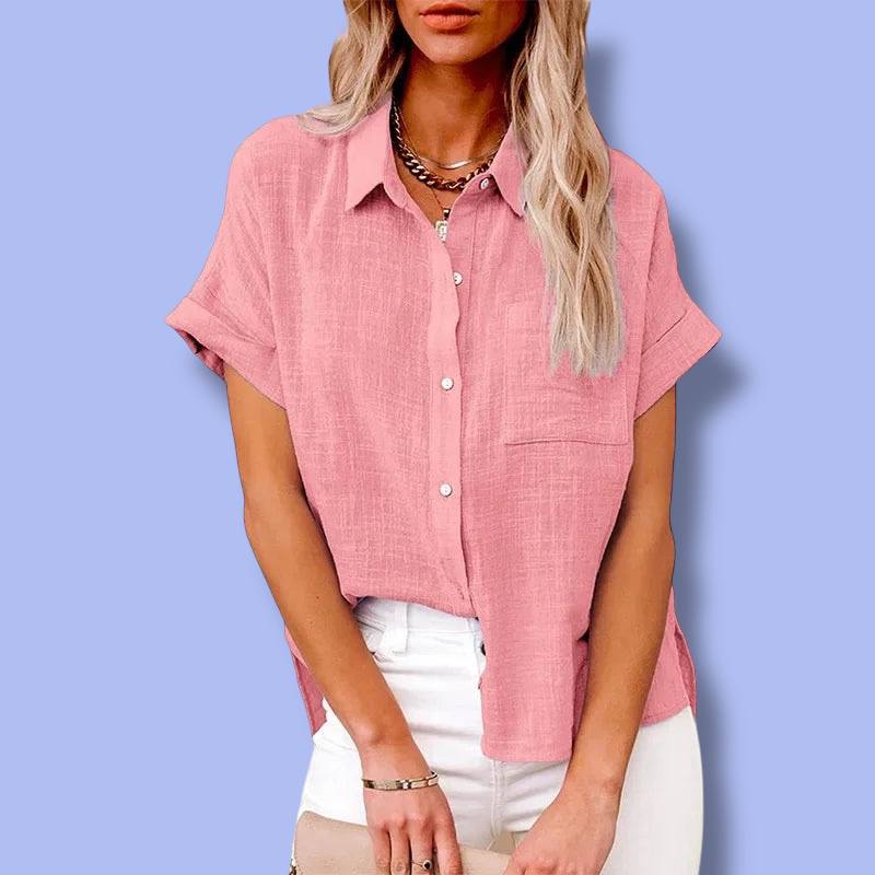 Women’s Plus Size Cotton Linen T-Shirt Top