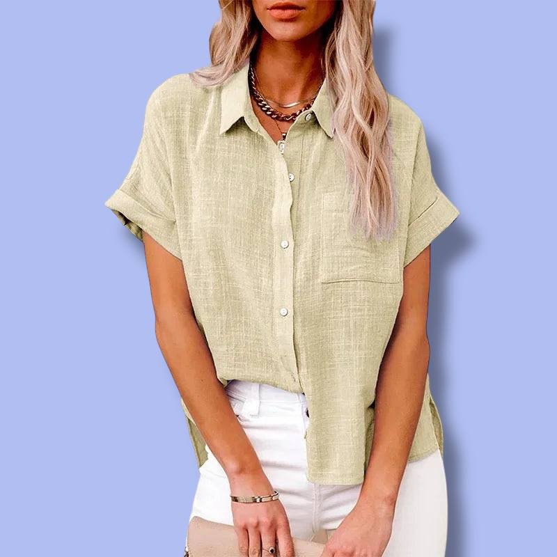 Women’s Plus Size Cotton Linen T-Shirt Top