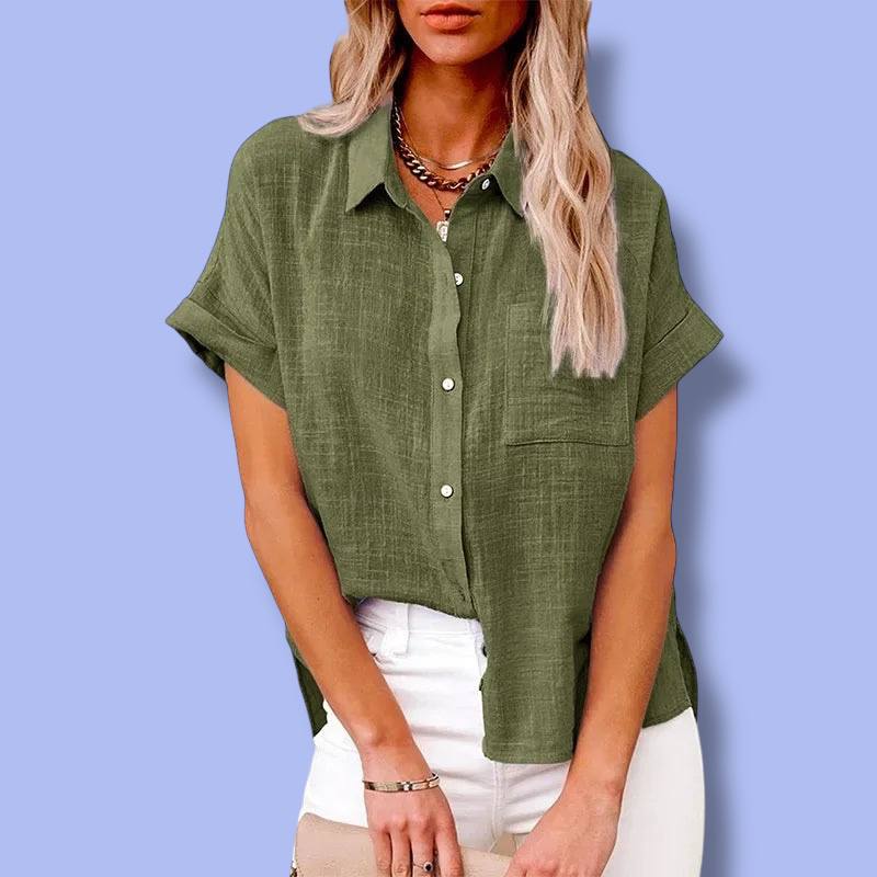 Women’s Plus Size Cotton Linen T-Shirt Top