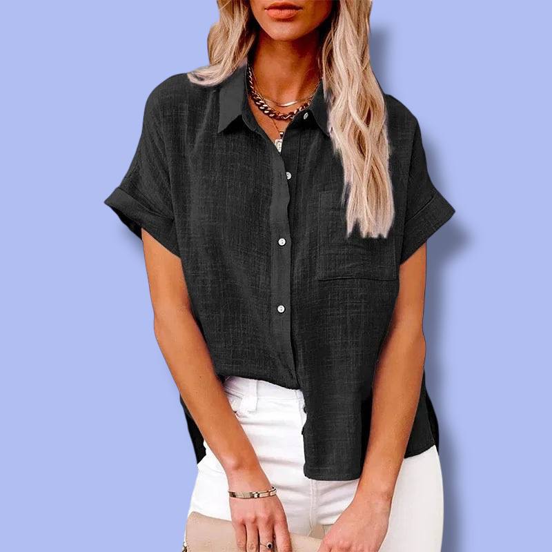 Women’s Plus Size Cotton Linen T-Shirt Top