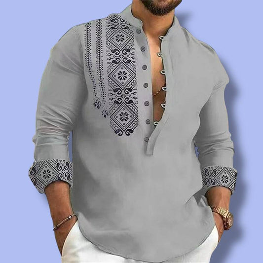 Men’s Linen Cardigan Shirt