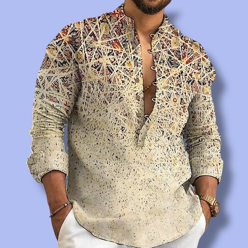 Men’s Linen Cardigan Shirt