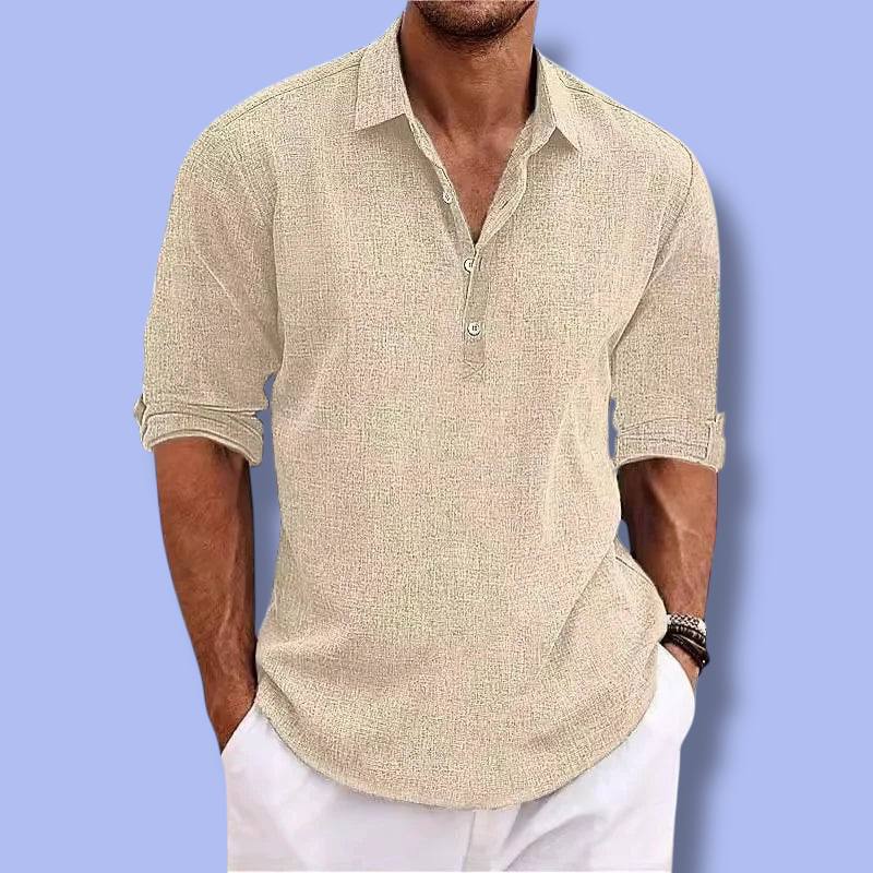 Men’s Linen-Blend Short Sleeve Shirt