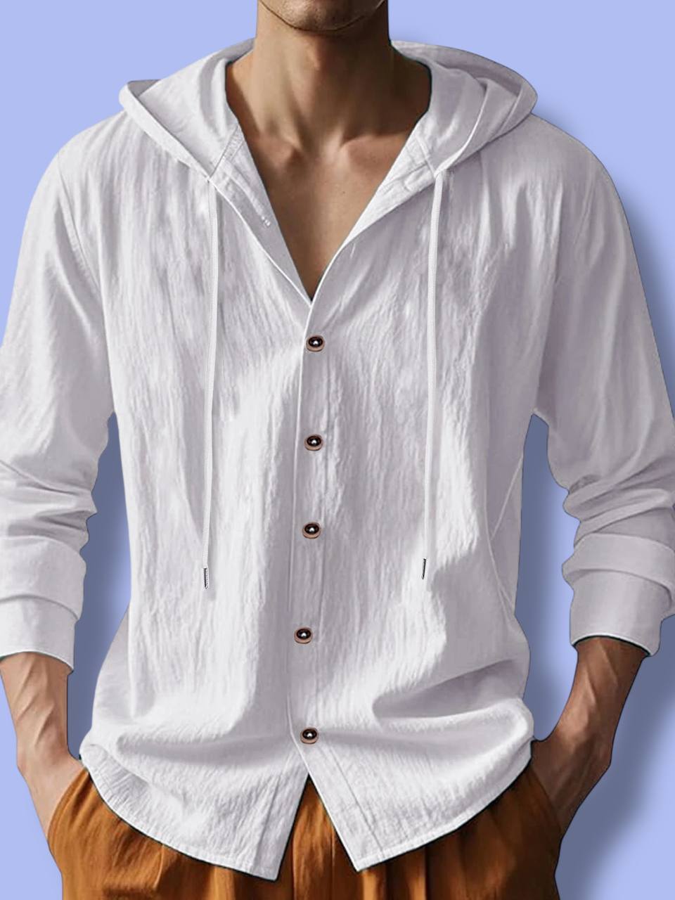 Men’s Cotton Linen Long Sleeve Shirt