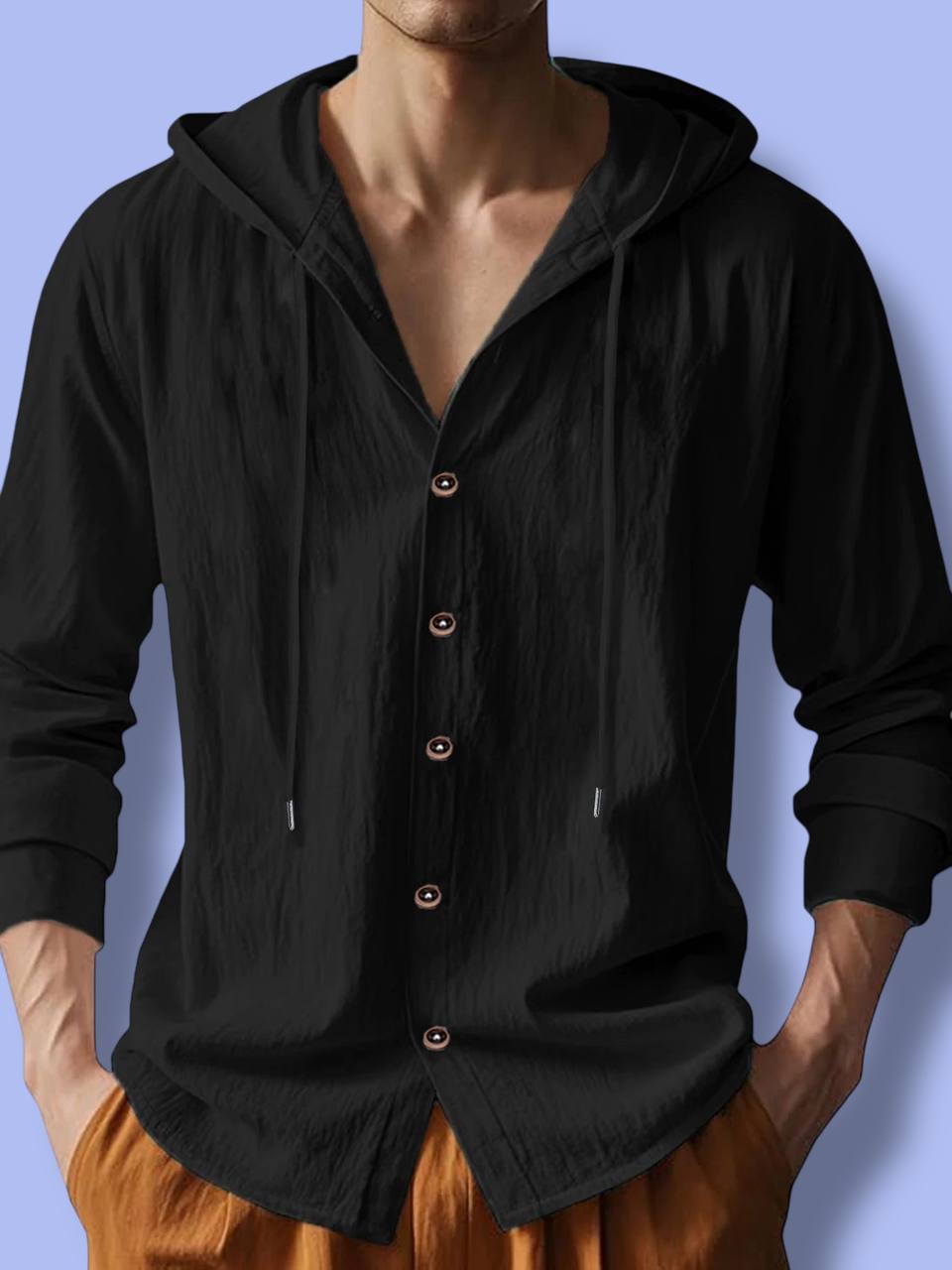 Men’s Cotton Linen Long Sleeve Shirt