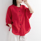 Woman Button up Tops Cotton Linen Shirt Blouses