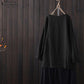 Women's Long Sleeve O Neck Cotton Linen Blouse