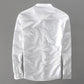 Men's Long-sleeved Top - Cotton and Linen Shirts