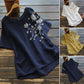 Women's Short Sleeve O Neck Cotton Linen Shirt