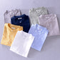 Men's Solid Stand Collar Linen and Cotton Casual Shirt