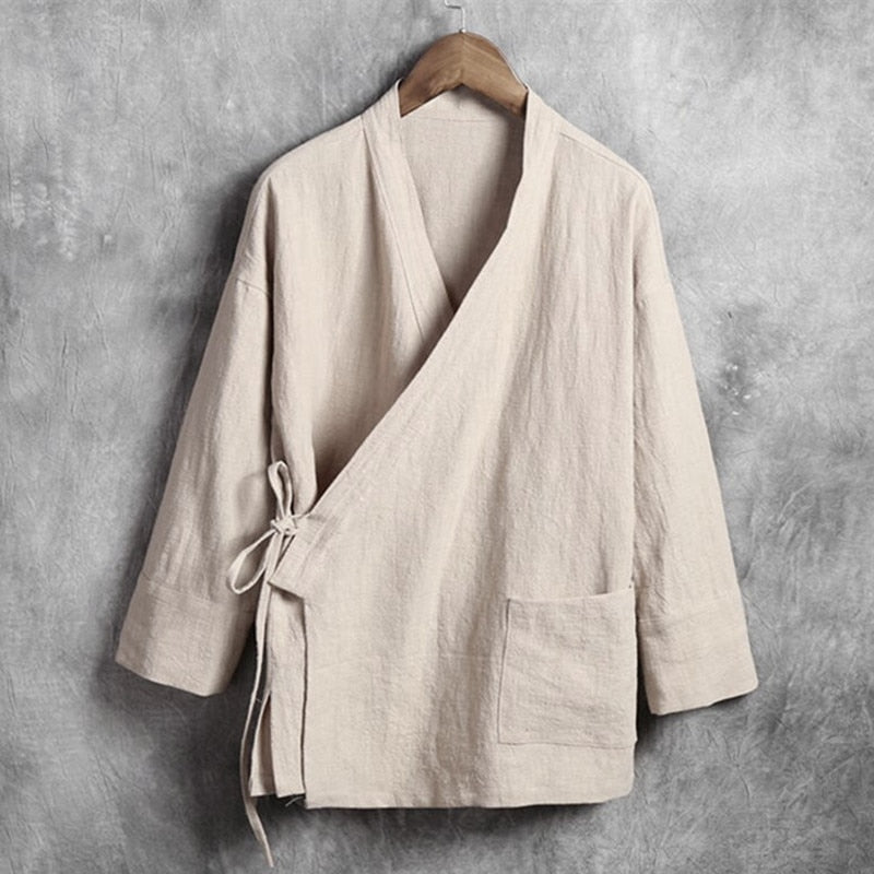 Men's Long Sleeve Casual Linen Shirts