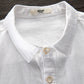 Men's Long-sleeved Top - Cotton and Linen Shirts