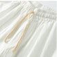 Men's Short Sleeve V-neck Tees Cotton Linen T-shirt