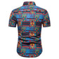 Men's Short Sleeve Slim Fit Cotton Linen Hawaiian Shirt