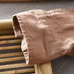 Men Full Sleeve Square Collar Linen Shirt