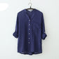 Women's Casual Oversized Sun Protection Cotton Linen Shirt