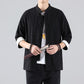 Men's Tang Suit Linen Half Sleeve Traditional Hanfu Shirt