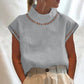 Women's Short Sleeve O-Neck Cotton Linen Tunic Tops