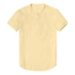 Men's Short Sleeve Slim Fit V Neck Linen Henley Shirt