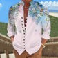 Men's Long Sleeve Button-Up Casual Imitation Linen Shirts