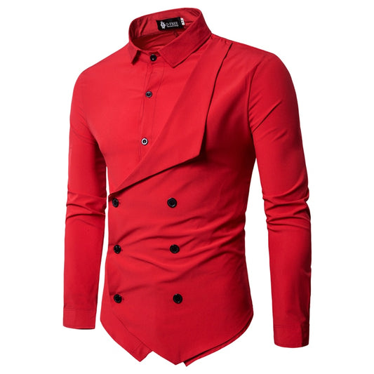 Men's Long Sleeve White Cotton Linen Casual Shirt