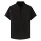 Men's  Short Sleeve Casual Stand Collar Cotton Linen Short