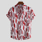 Men's Short Sleeve Button Loose Casual Linen Shirt